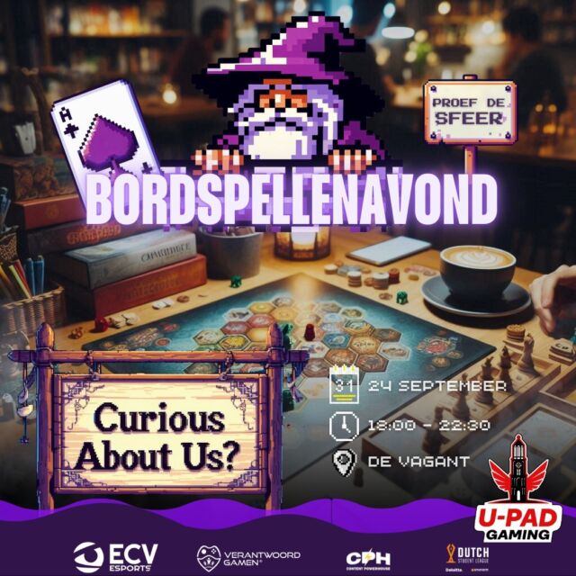 Lijkt het je geweldig om wekelijks bordspellen te spelen en je te verliezen in videogames met hele leuke mensen? 🤔

♟ Kom dan langs bij U-pad Gaming, dé gaming studentenvereniging van Utrecht! Wij organiseren geregelde bordspelavonden, LAN-parties, en nog veel meer 👀 

Wil je de sfeer zelf ervaren? Kom dan naar onze volgende bordspellenavond en ontdek je nieuwe favoriete plek! 🎲 

Voor meer info zie de #linkinbio.

- 
#gaming #utrecht #studentenvereniging #bordspellen